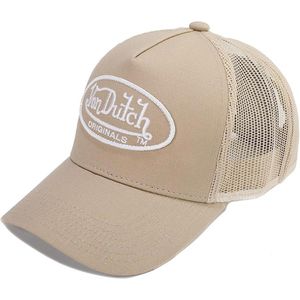 Von Dutch Pet - Beige - Fall '23 Collectie - One Size - Baseball Cap Heren - Trucker Cap Boston - Pet Heren Volwassenen - Pet Dames - Petten