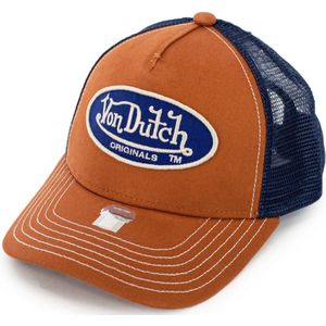 Von Dutch Pet - Oranje Navy - One Size - Baseball Cap Heren - Trucker Cap - Pet Heren Volwassenen - Pet Dames - Petten