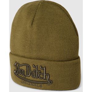 Von Dutch Beanie - Winter '23 Collection - Khaki - Muts Heren - Muts Dames - Mutsen