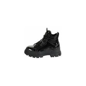 Buffalo Women Aspha NC Mid Laceup Black Vegan Patent-Schoenmaat 39