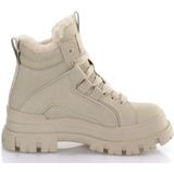 BUFFALO - Aspha - Veterlaarsjes - Beige - Met Plateau