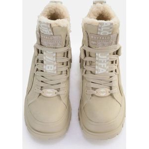 BUFFALO - Aspha - Veterlaarsjes - Beige - Met Plateau