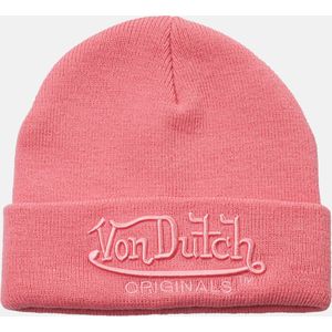 Von Dutch Beanie - Winter '23 Collection - Roze - Beanie Dames - Muts Dames - Mutsen