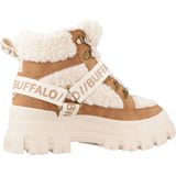 Buffalo - Aspha Combat Mid Warm - Veterboots - Zwart - Imitatieleer - Teddystof