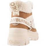 Buffalo - Aspha Combat Mid Warm - Veterboots - Zwart - Imitatieleer - Teddystof