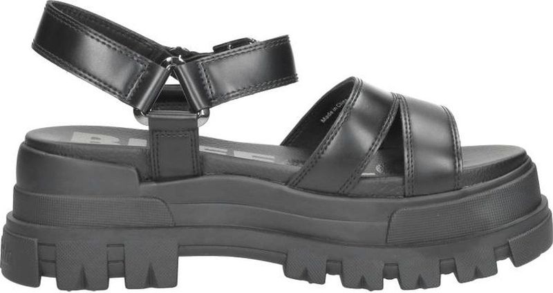 Buffalo ASPHA TS Sandal Sandalen Plat - zwart