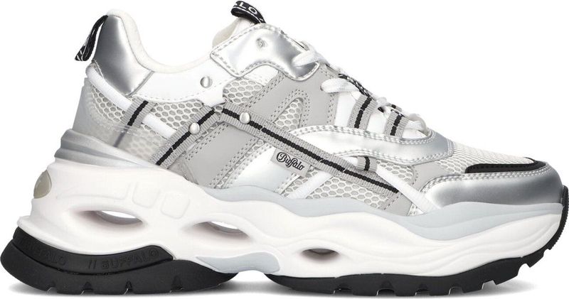 Sneakers - Color-Blocking - Imitatieleer, Mesh - Middelhoge Hak