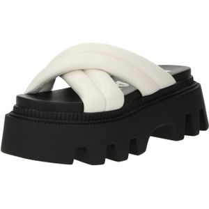 Sandalen - Effen - Imitatieleer - Middelhoge Hak