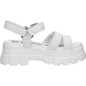 Buffalo ASPHA TS Sandal Sandalen Plat - wit