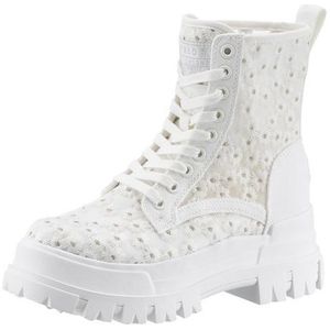 Buffalo dames veterboot Aspha RLD Bloom wit