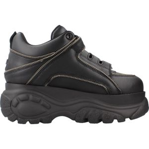 BUFFALO - 1339-14 - Sneaker - Zwart - Materiaal - Plataforma