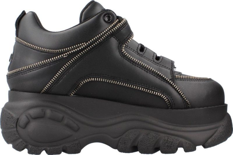 BUFFALO - 1339-14 - Sneaker - Zwart - Materiaal - Plataforma