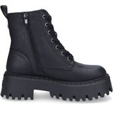 Buffalo - Aspen Lace Up - Veterschoenen - Zwart - Blokhak - 6 cm Hakhoogte