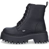 Buffalo - Aspen Lace Up - Veterschoenen - Zwart - Blokhak - 6 cm Hakhoogte