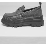 Instappers - Aspha - Effen - Imitatieleer - Blokhak - Ronde Neus