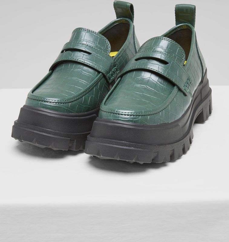 Instappers - Aspha - Effen - Imitatieleer - Blokhak - Ronde Neus