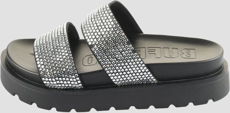 Buffalo - Raya TSS Spark - Slippers - Zwart/Zilver - Vegan Textiel