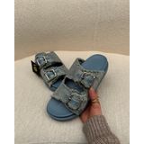 Eve Ari Spark - Dames Sandaal - Blauw - Textiel