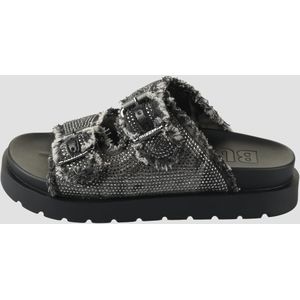 Buffalo - Eve Ari Spark - Vrouwenslippers - Zwart/Grijs - Vegan Leer