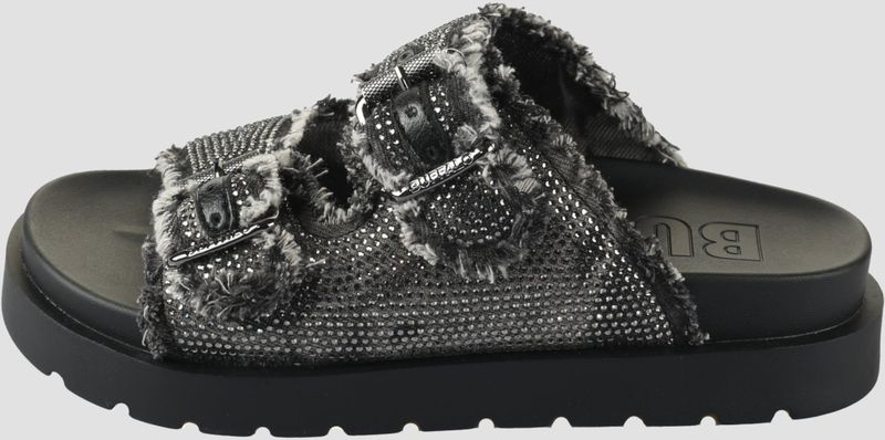 Buffalo - Eve Ari Spark - Vrouwenslippers - Zwart/Grijs - Vegan Leer