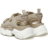 Sandaal - Imitatieleder - Effen - Klittenbandsluiting - Open Toe - Middelhoge Hak