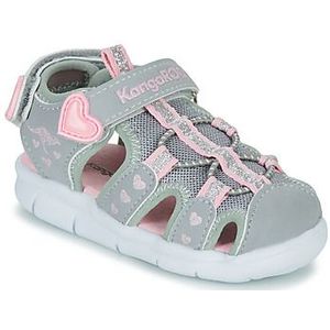 KangaROOS K-mini sandalen voor kinderen, uniseks, Vapor Grey English Rose Glitter 2109, 26 EU