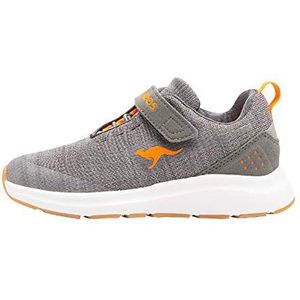 KangaROOS Kb-hook Ev Sneakers, uniseks, voor kinderen, Steel Grey Neon Orange 2125, 30 EU