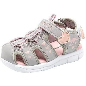 KangaROOS Sandalen K-MINI WMS breedte M voor meisjes, Vapor Grey English Rose Glitter 2109, 24 EU