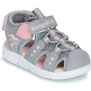 KangaROOS Sandalen K-MINI WMS breedte M voor meisjes, Vapor Grey English Rose Glitter 2109, 27 EU