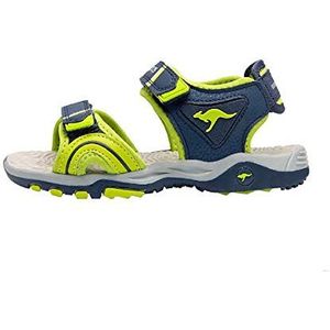 KangaROOS Uniseks K-Track sneakers voor kinderen, Blauw Dark Navy Lime 4054, 32 EU