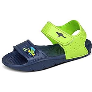 KangaROOS Kangaswim II, uniseks kindersandalen, donkerblauw limoen