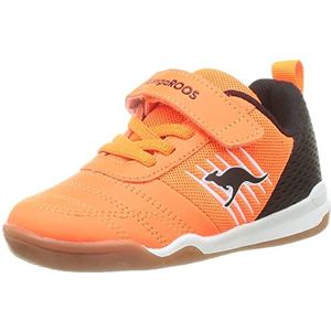 KangaROOS Super Court Ev sneakers voor kinderen, uniseks, Neon Orange Jet Black 7950, 39 EU