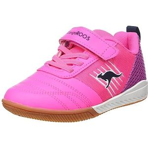 KangaROOS Unisex K5-super Court Ev Sneakers voor kinderen, Neon Pink Fuchsia, 26 EU