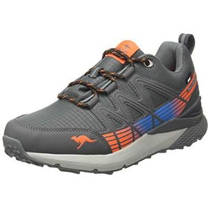 KangaROOS K-trun Low RTX Sneakers, uniseks, Steel Grey Neon Orange, 42 EU