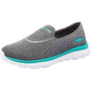 KangaROOS Kn-Slip Sneakers voor dames, Steel Grey Turquoise 2106, 42 EU