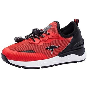 KangaROOS Unisex Kd-Cross Sneakers voor kinderen, Fiery Red Jet Black 6173, 36 EU