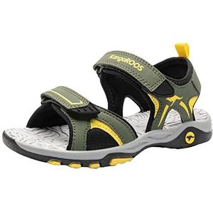 KangaROOS Unisex K-Mont sandaal voor kinderen, Olive Sun Yellow, 28 EU