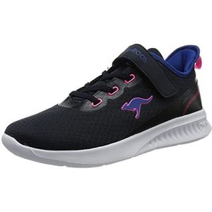 KangaROOS Kl-Stick Ev Damessneakers, Dark Navy Daisy Pink