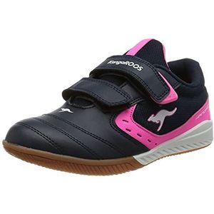 KangaROOS K5-Court V Sneakers voor meisjes, marineblauw, neonroze, donkerroze