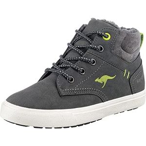 KangaROOS Kavu X Sneakers voor kinderen, uniseks, Steel Grey Lime, 28 EU