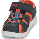 KangaROOS - K-grobi - Sandalen - Donkerblauw Oranje - Textiel Synthetisch Rubber - Klittenbandriem