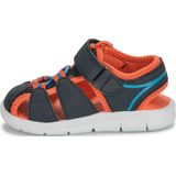 KangaROOS - K-grobi - Sandalen - Donkerblauw Oranje - Textiel Synthetisch Rubber - Klittenbandriem