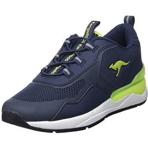 KangaROOS Kd-road Sneakers - Dk Navy Lime - Kinderschoenen