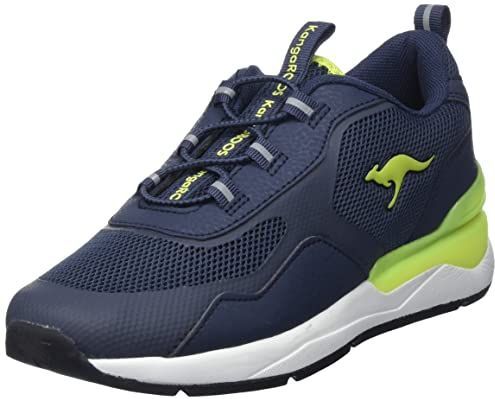 KangaROOS Kd-road Sneakers - Dk Navy Lime - Kinderschoenen
