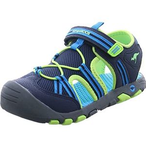 KangaROOS K-Trek Trail sandalen voor jongens, Dk Navy Lime, 33 EU