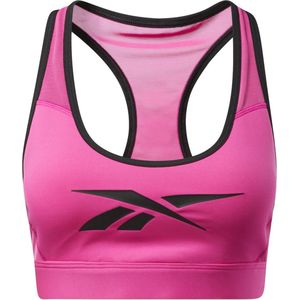 Reebok - Hero - Sportbeha - Roze - 85% Gerecycled Polyester & 15% Elastaan