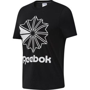 Reebok - Classics Big Logo Graphic Tee - Sportshirt - Black/White - Katoen