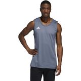 adidas Sportshirt - Mannen - grijs wit