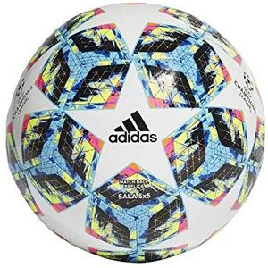 adidas Jongens Finale SAL5x5 toernooisballen voor voetbal, top: wit/helder cyaan/solar yellow/shock roze broek: collegiate royal/zwart/solar oranje, FUTS