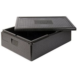 Thermo Future Box Koelbox, transportbox, warmhoudbox en isolatiebox met deksel, thermobox van EPP (geëxpandeerd polypropyleen), zwart, 42 l